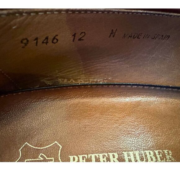 Peter Huber Genuine Ostrich Tassel Loafers Men’s 12 Narrow Made in Spain main image 5